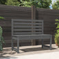 Garden Bench Grey 109 Cm Solid Wood Pine