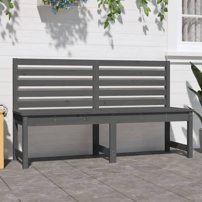 Garden Bench Grey 157.5 Cm Solid Wood Pine