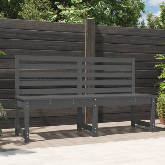 Garden Bench Grey 157.5 Cm Solid Wood Pine