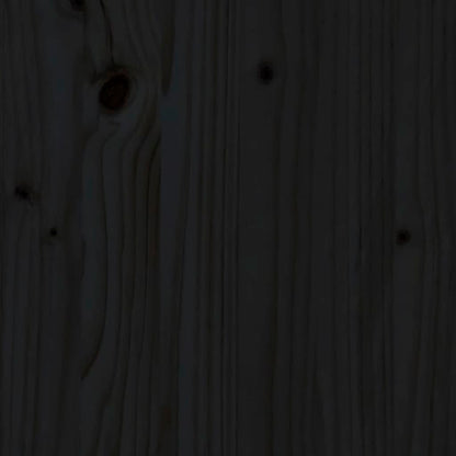 Garden Bench Black 157.5 Cm Solid Wood Pine