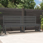 Garden Bench Grey 201.5 Cm Solid Wood Pine