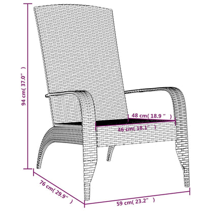 Garden Adirondack Chair Poly Rattan