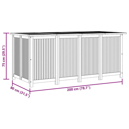 Garden Storage Box Solid Wood Acacia