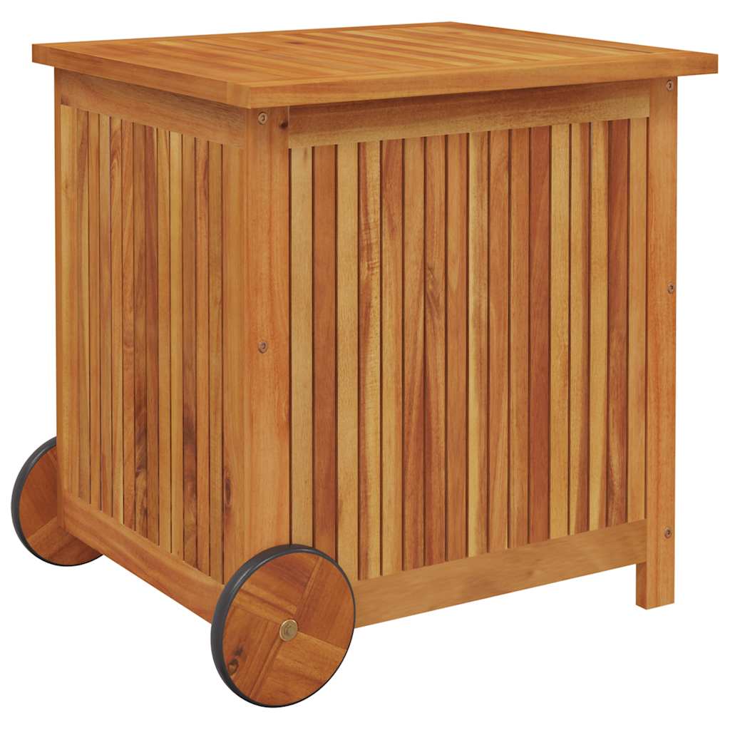 Garden Storage Box With Wheels Solid Wood Acacia