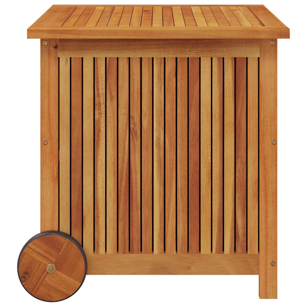Garden Storage Box With Wheels Solid Wood Acacia