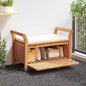 Garden Storage Bench With Cushion 126 Cm Solid Wood Acacia