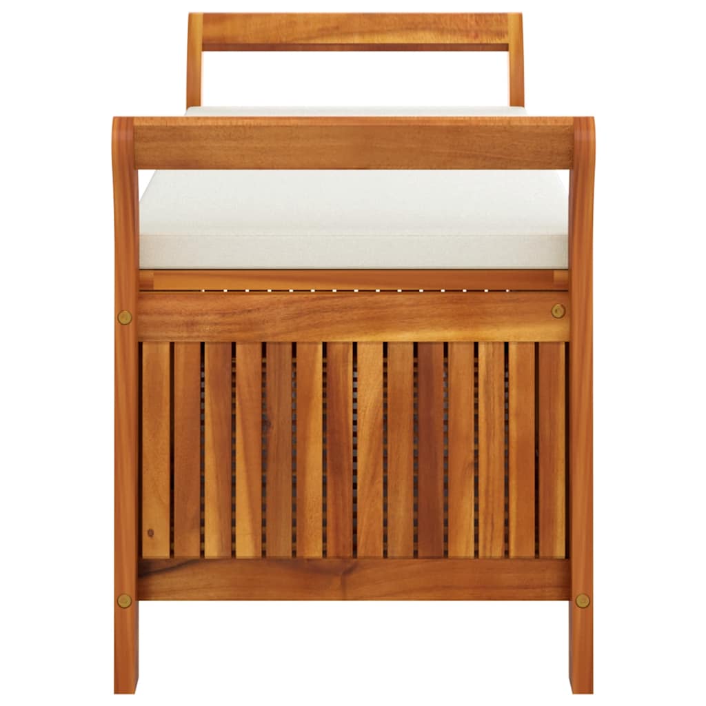 Garden Storage Bench With Cushion 126 Cm Solid Wood Acacia