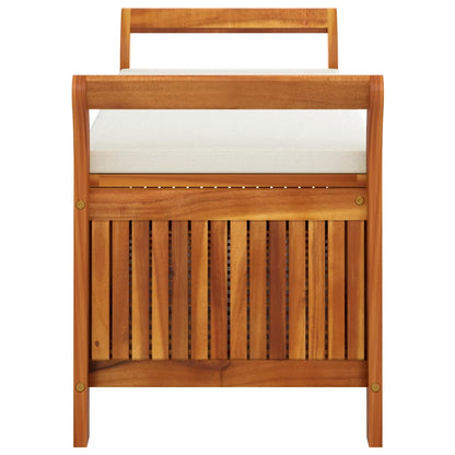 Garden Storage Bench With Cushion 126 Cm Solid Wood Acacia
