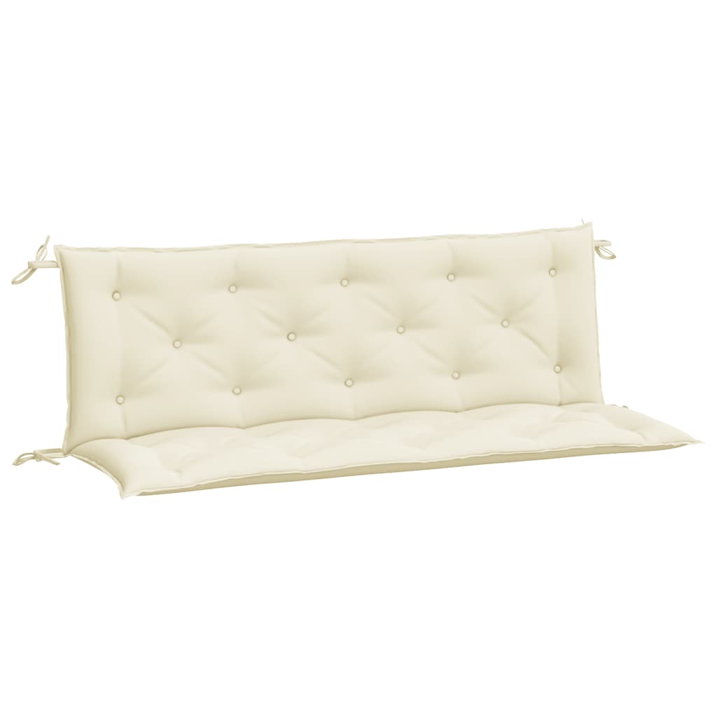 Garden Bench Cushions 2 Pcs White Oxford Fabric