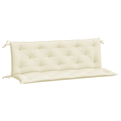 Garden Bench Cushions 2 Pcs White Oxford Fabric