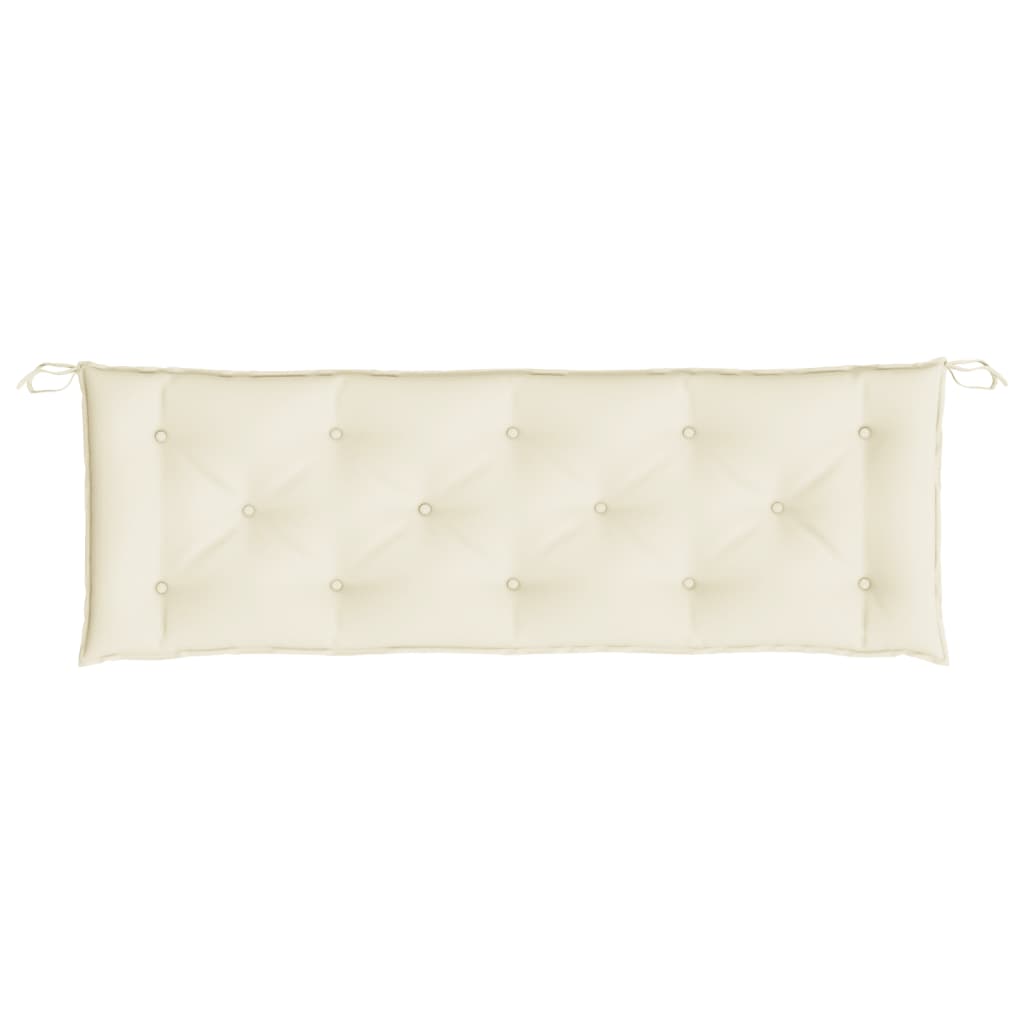 Garden Bench Cushions 2 Pcs White Oxford Fabric