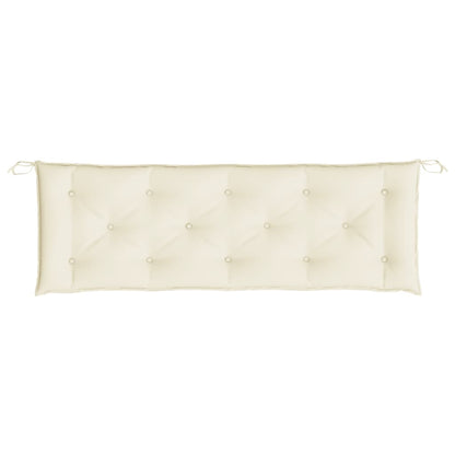 Garden Bench Cushions 2 Pcs White Oxford Fabric