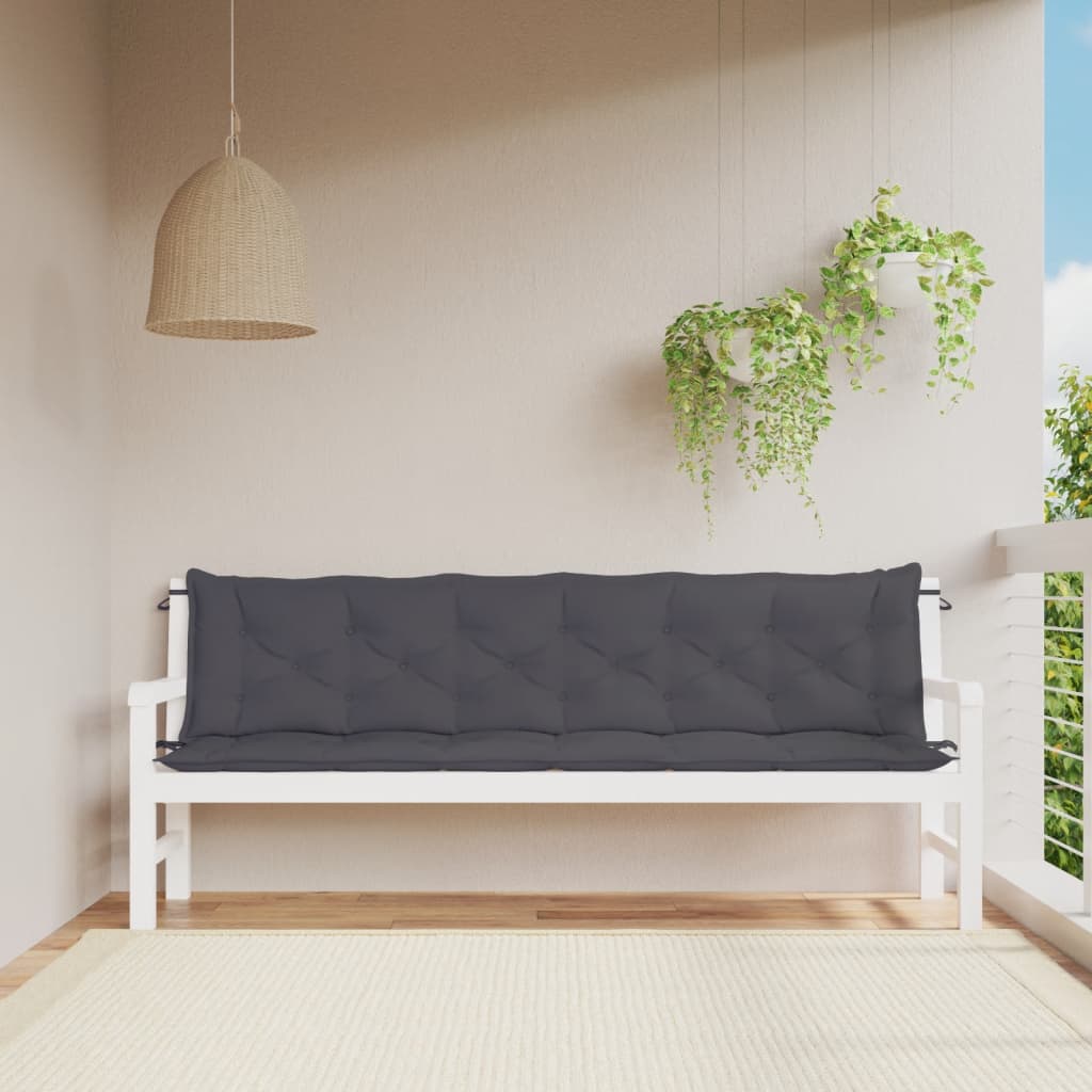 Garden Bench Cushions 2Pcs 200X50X7Cm Oxford Fabric