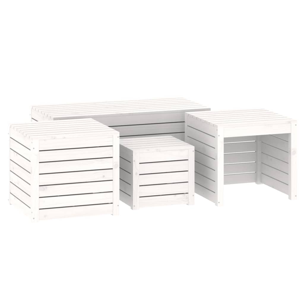 4 Piece Garden Box Set Solid Wood Pine
