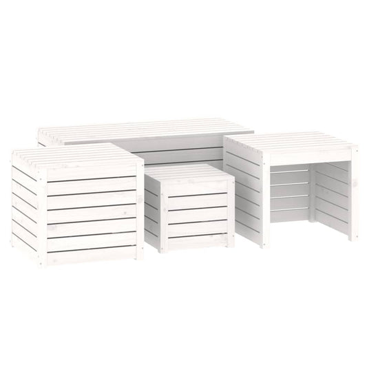 4 Piece Garden Box Set Solid Wood Pine