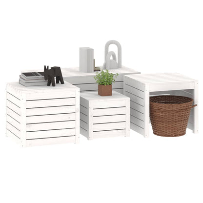 4 Piece Garden Box Set Solid Wood Pine