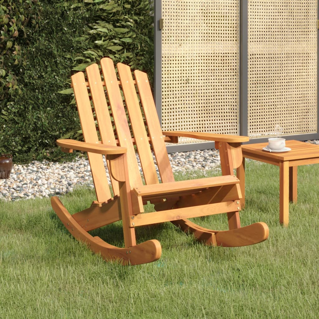 Adirondack Rocking Chair With Cushions Solid Wood Acacia