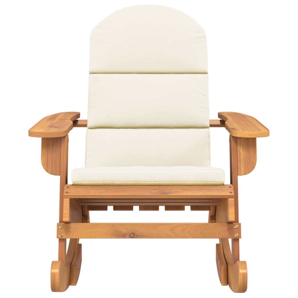 Adirondack Rocking Chair With Cushions Solid Wood Acacia