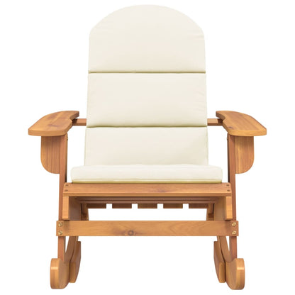Adirondack Rocking Chair With Cushions Solid Wood Acacia