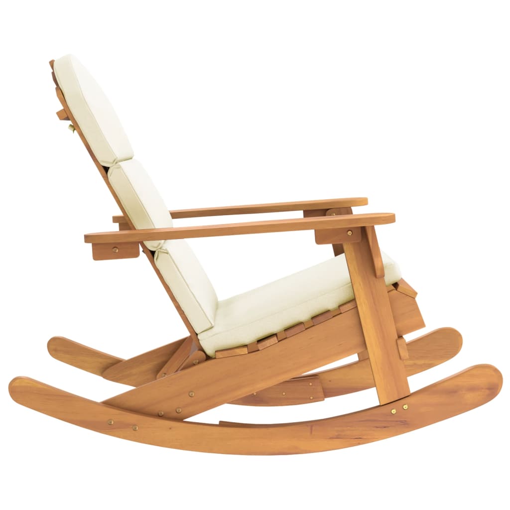 Adirondack Rocking Chair With Cushions Solid Wood Acacia