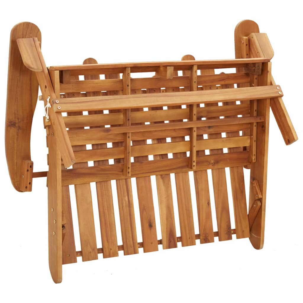 Adirondack Garden Bench With Cushions 126 Cm Solid Wood Acacia