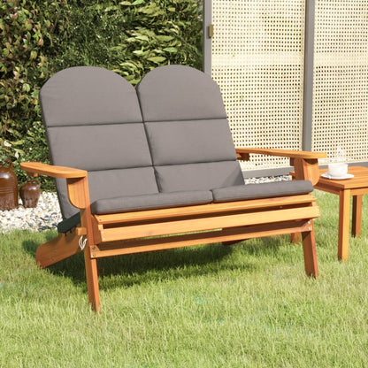 Adirondack Garden Bench With Cushions 126 Cm Solid Wood Acacia