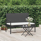 Garden Bench With Cushion 105 Cm Poly Rattan
