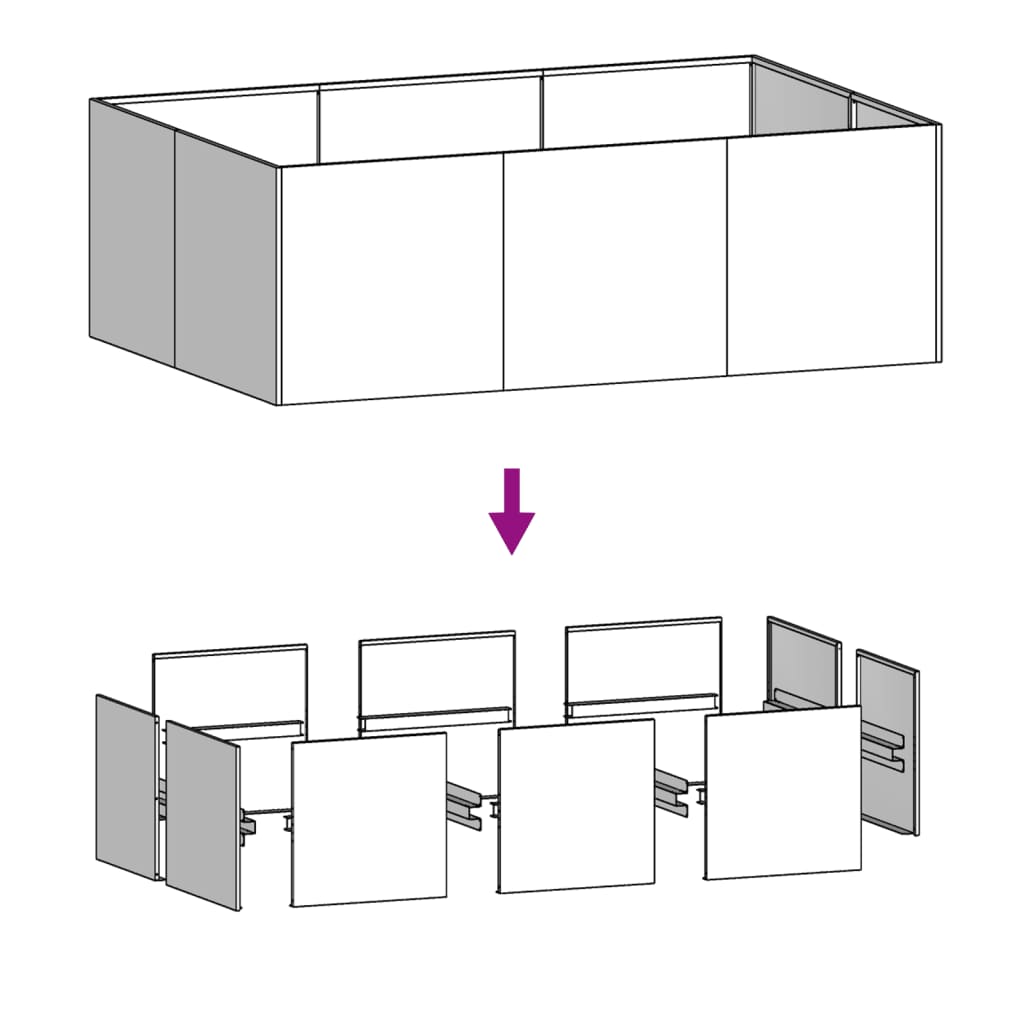 Garden Raised Bed Corten Steel
