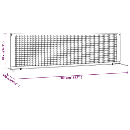 Tennis Net Black And Red Polyester