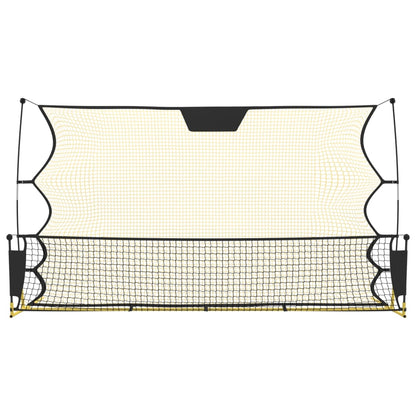 Football Rebounder Net Black And Yellow 183X85X120 Cm Polyester