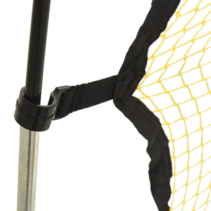 Football Rebounder Net Black And Yellow 183X85X120 Cm Polyester