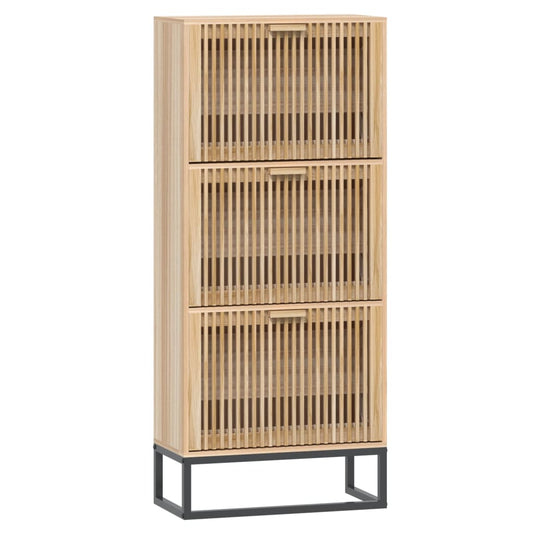 Shoe Cabinet 52X25X120 Cm Engineered Wood