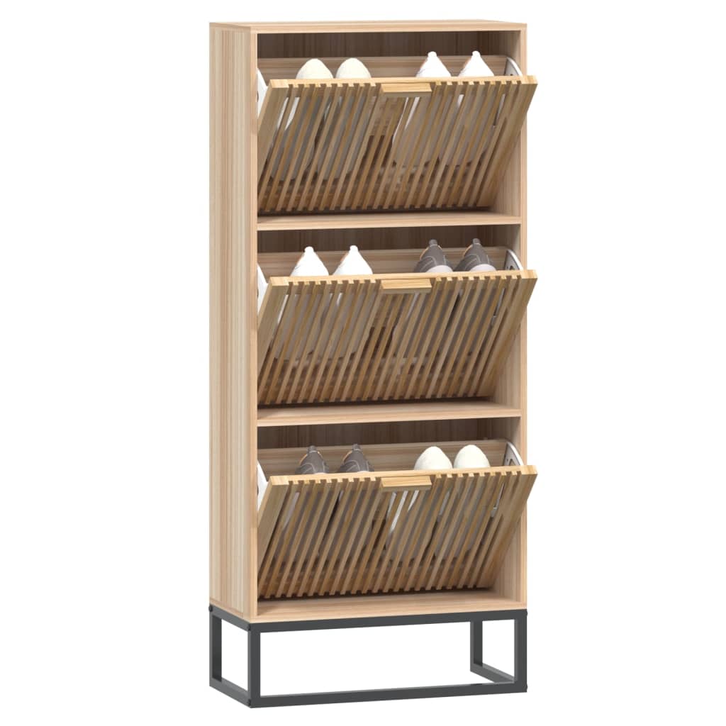 Shoe Cabinet 52X25X120 Cm Engineered Wood