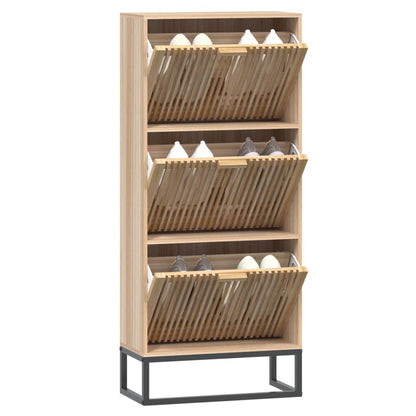 Shoe Cabinet 52X25X120 Cm Engineered Wood
