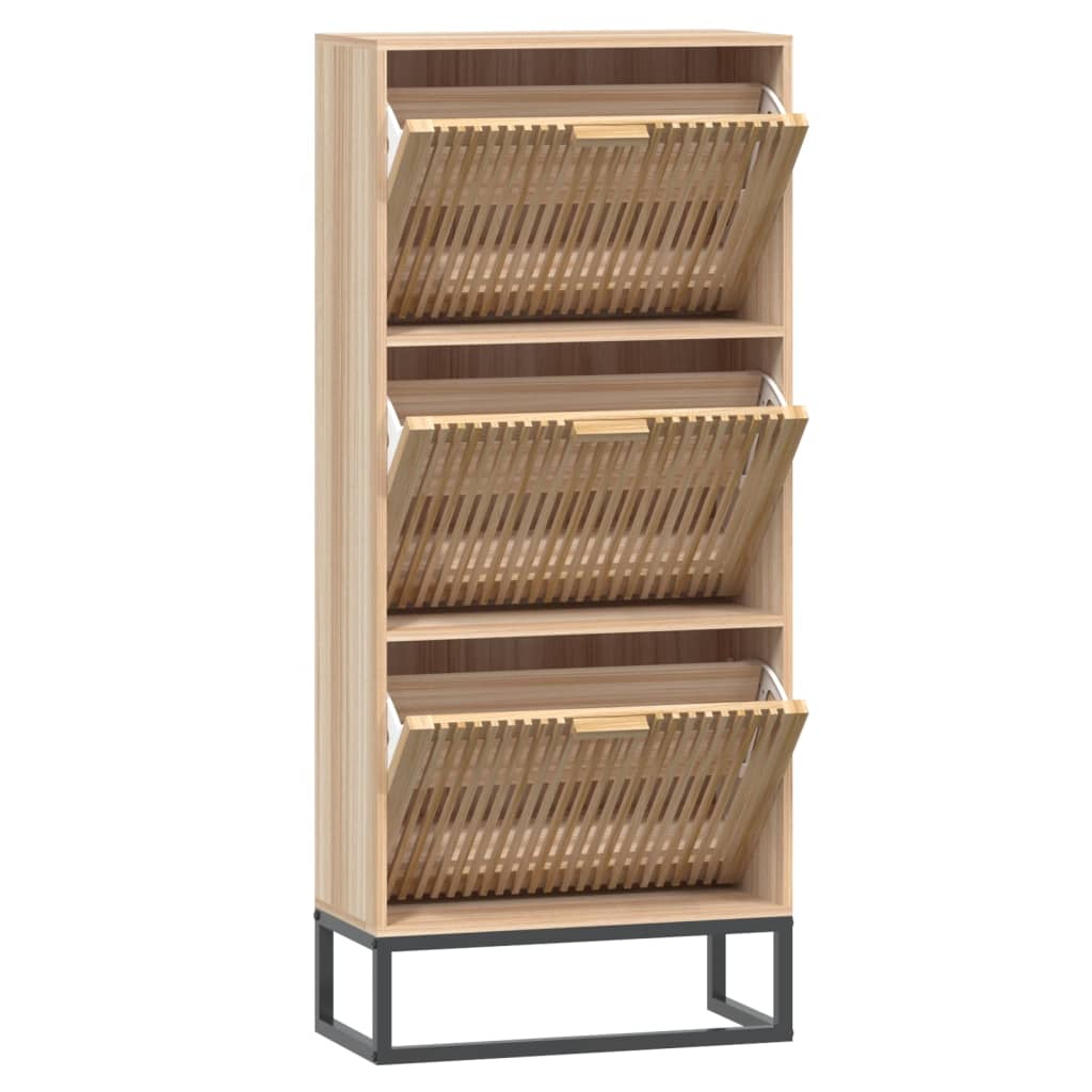 Shoe Cabinet 52X25X120 Cm Engineered Wood