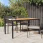 Garden Table Poly Rattan And Acacia Wood
