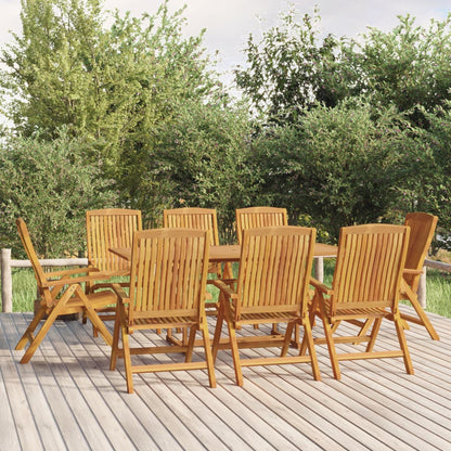 Reclining Garden Chairs 4 Pcs Solid Wood Teak