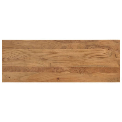 Dining Bench 110X40X46 Cm Solid Wood Acacia And Steel