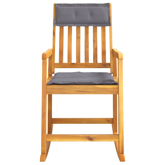 Rocking Chair With Cushions Solid Wood Acacia