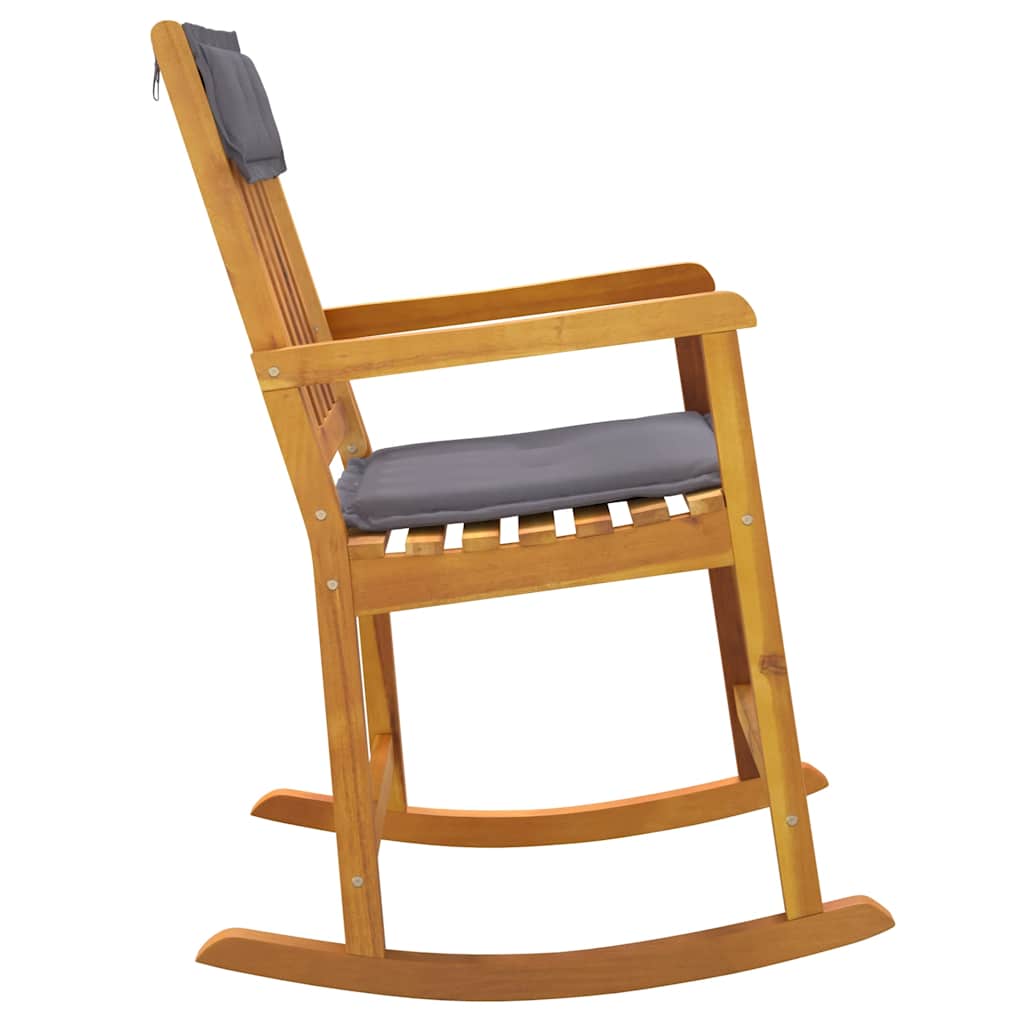 Rocking Chair With Cushions Solid Wood Acacia