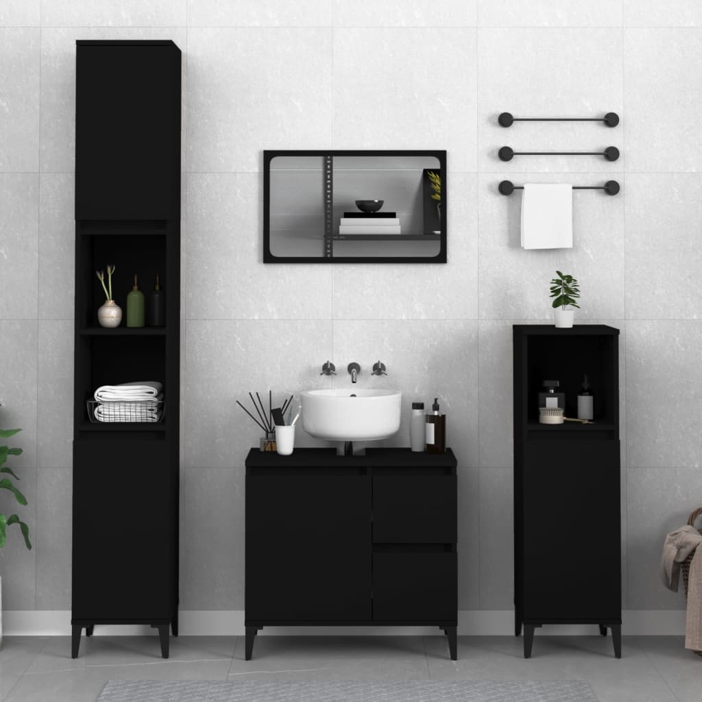 Bathroom Cabinet 30X30X100 Cm Engineered Wood