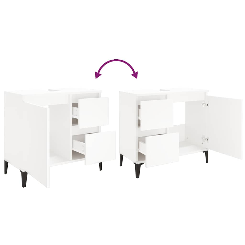 Bathroom Cabinet 65X33X60 Cm Engineered Wood