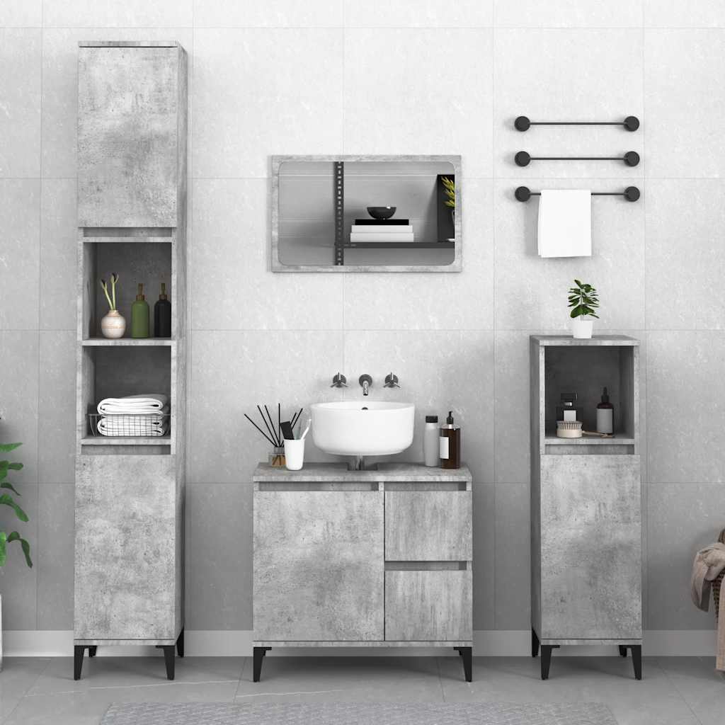 Bathroom Cabinet 65X33X60 Cm Engineered Wood