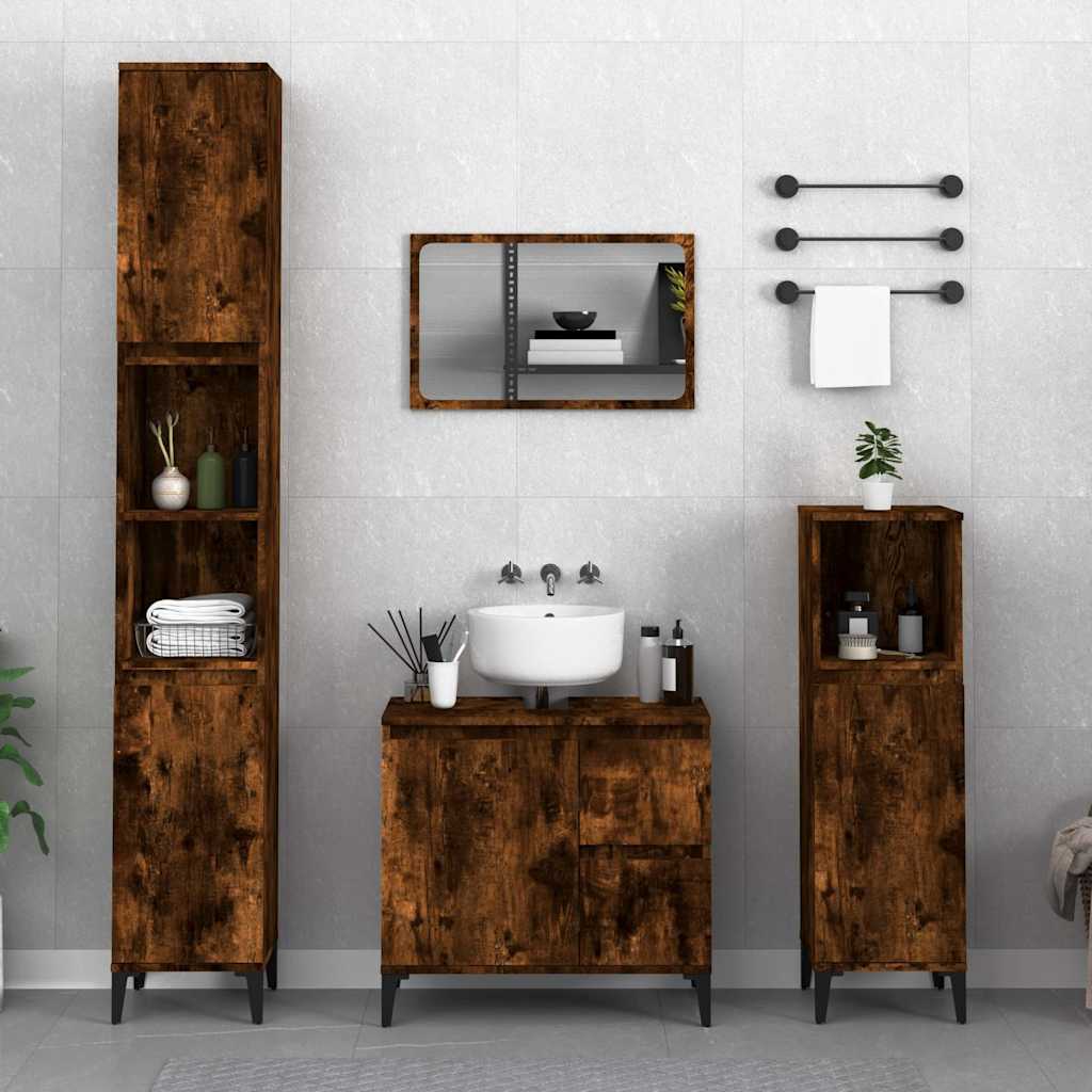 Bathroom Cabinet 65X33X60 Cm Engineered Wood