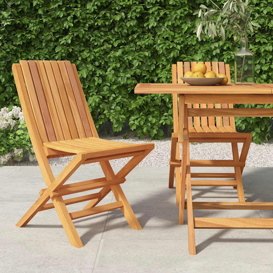 Folding Garden Chairs 2 Pcs 47X47X89 Cm Solid Wood Teak