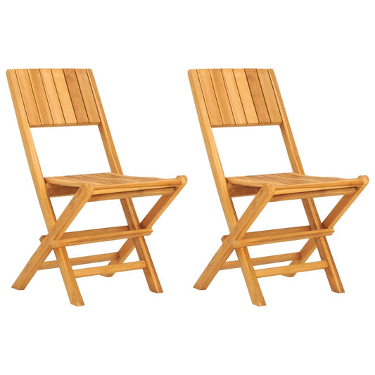 Folding Garden Chairs 2 Pcs 47X61X90 Cm Solid Wood Teak