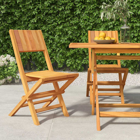 Folding Garden Chairs 2 Pcs 47X61X90 Cm Solid Wood Teak