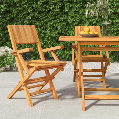 Folding Garden Chairs 2 Pcs 47X61X90 Cm Solid Wood Teak