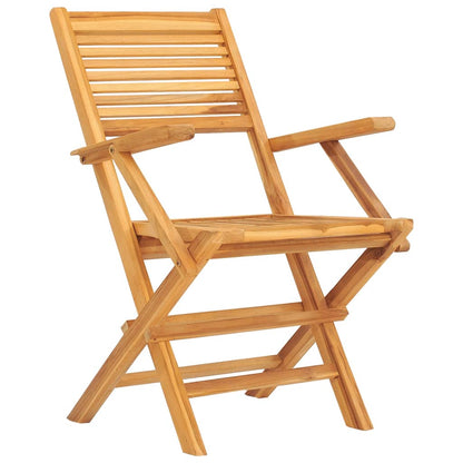 Folding Garden Chairs 2 Pcs 55X62X90 Cm Solid Wood Teak