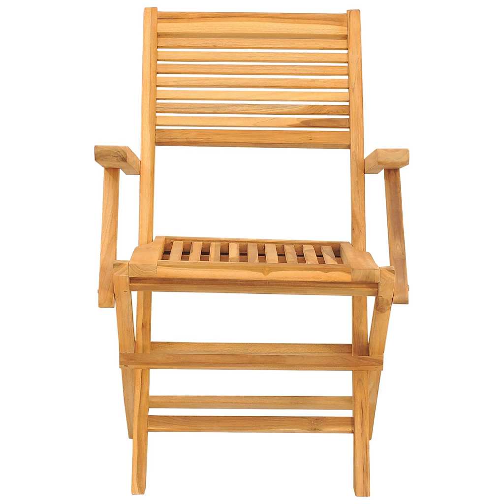 Folding Garden Chairs 2 Pcs 55X62X90 Cm Solid Wood Teak